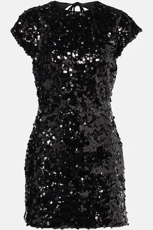 Ganni Abito corto in velluto con paillettes