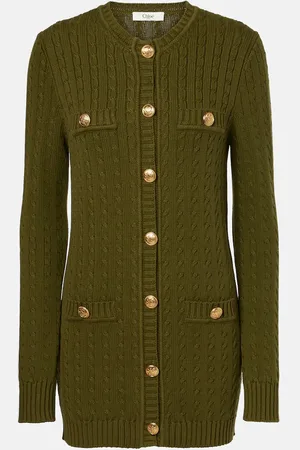 Chloé Chloé Cardigan in cotone a trecce