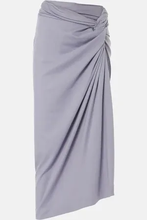 DRIES VAN NOTEN Gonna midi in jersey di cotone