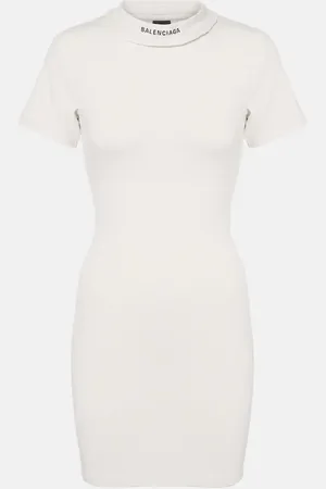 Balenciaga Abito corto in jersey di misto cotone