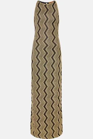 Missoni Abito lungo in lamé a zig-zag