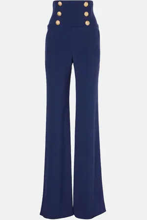 Balmain Jeans a gamba larga e vita alta
