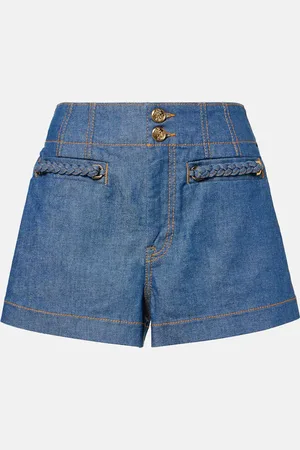 ZIMMERMANN Shorts di jeans Wylie a vita alta