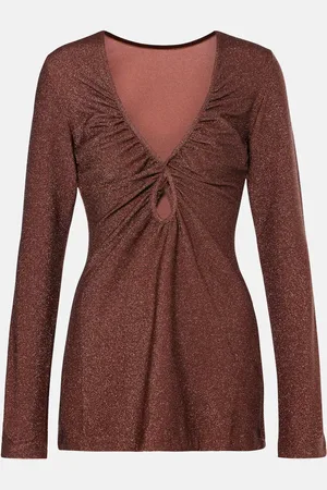 JOHANNA ORTIZ Top con lamé e cut-out