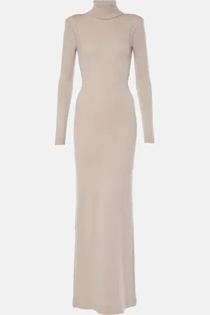 Tom Ford Abito lungo in cashmere con cut-out
