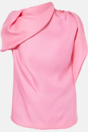 DRIES VAN NOTEN Top in raso di seta