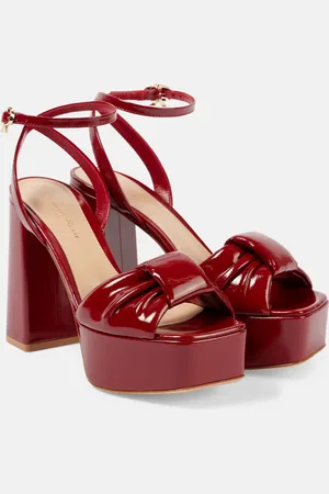 Gianvito Rossi Sandali Paradì in vernice con plateau