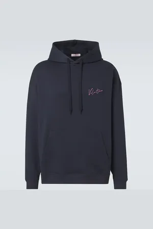 VALENTINO Felpa in jersey di misto cotone con logo