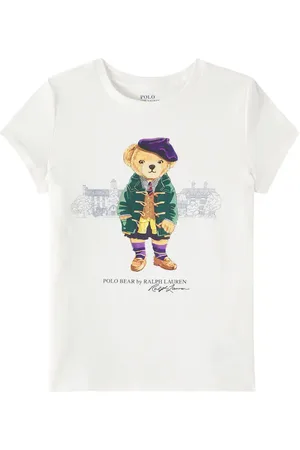 Ralph Lauren T-shirt Polo Bear in jersey di cotone