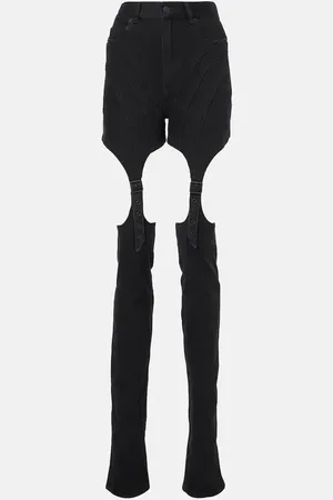 MUGLER Jeans skinny a vita alta con cut-out
