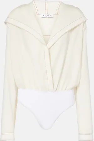 Alaïa Alaïa Body in misto lana con cappuccio