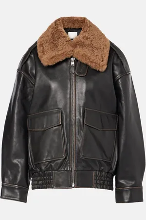 Citizens of Humanity Giacca in pelle Santiago con shearling