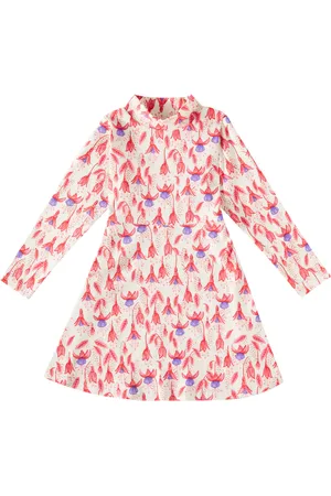 Mini Rodini Abito Fuchsia in misto cotone