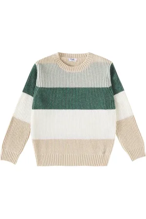Il gufo Pullover in lana vergine a coste
