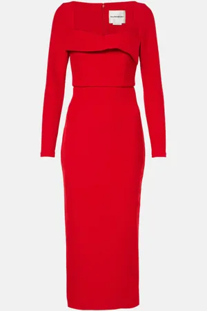 Roland Mouret Abito midi in crêpe