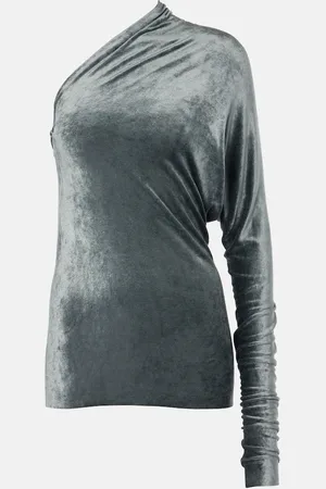 Rick Owens Top monospalla Diana in velluto