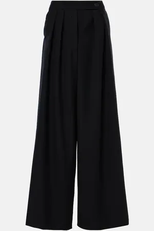 DRIES VAN NOTEN Pantaloni a gamba larga in lana