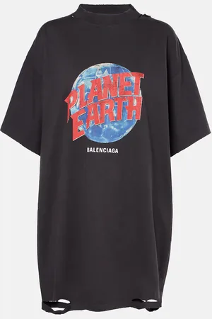 Balenciaga T-shirt Planet Earth in jersey di cotone