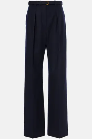 Loro Piana Pantaloni a gamba larga Edward in lana