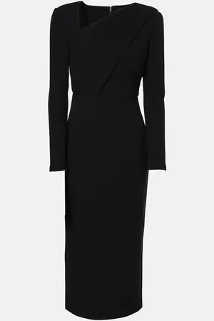 Roland Mouret Abito midi in crêpe di lana