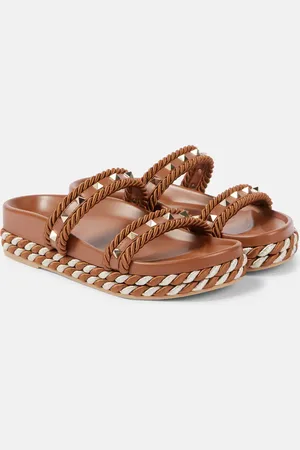 VALENTINO GARAVANI Sandali espadrillas Rockstud in pelle