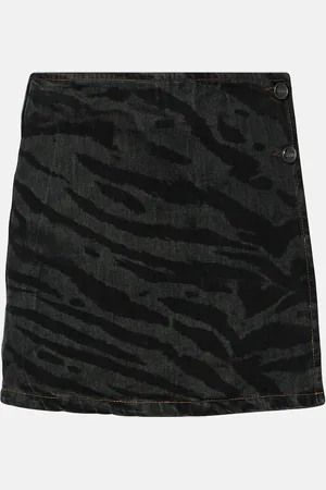 Ganni Gonna a portafoglio di jeans a vita alta