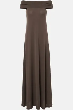 FAITHFULL THE BRAND Abito lungo Sophie con scollo bardot