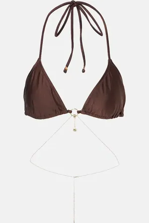 Bananhot Top bikini a triangolo con catena