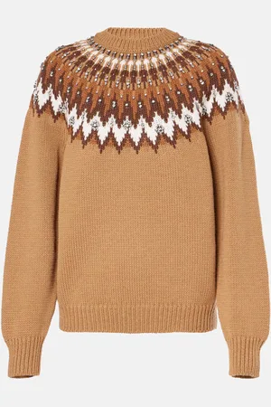 Gucci Pullover in jacquard di lana con cristalli