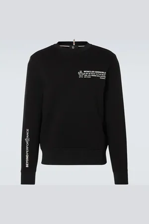 Moncler Felpa in jersey di misto cotone con logo