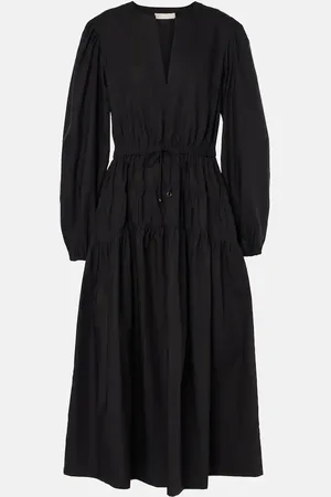 ULLA JOHNSON Abito midi Aurelie in cotone
