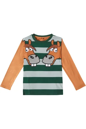 Stella McCartney Top in jersey di cotone con stampa