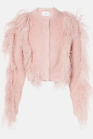 Erdem Cardigan in misto mohair con piume