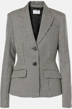 Erdem Blazer monopetto in lana pied-de-poule