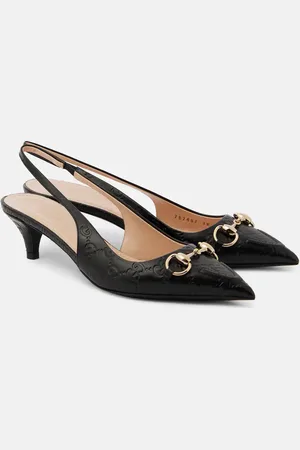 Gucci Pumps slingback Horsebit GG 45 in pelle