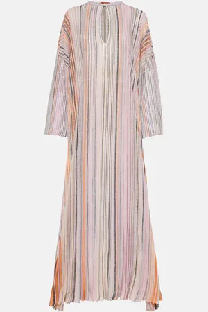 Missoni Caftano in maglia lamé a righe