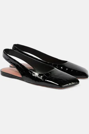 Amina Muaddi Ballerine slingback Ane in vernice