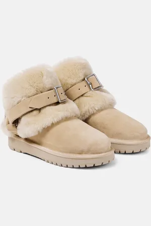 Burberry Stivaletti in suede con shearling