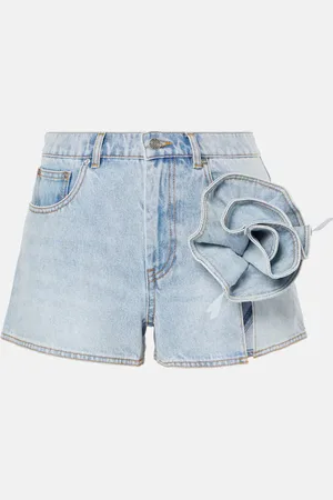 AREA Shorts di jeans con applicazioni