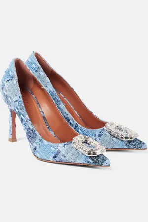 Amina Muaddi Pumps Camelia 90 in tweed