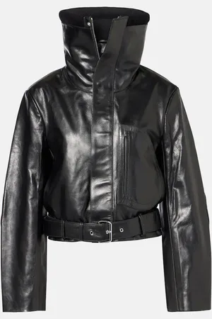Victoria Beckham Giacca biker cropped in pelle