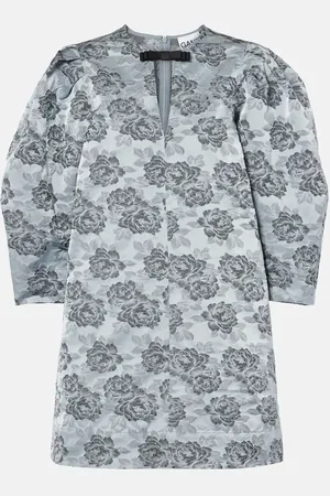 Ganni Abito corto in jacquard con stampa