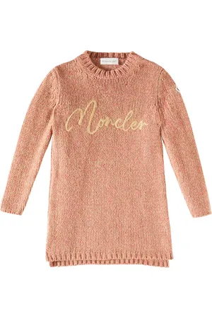 Moncler Abito in lana vergine con ricamo
