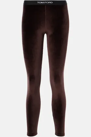Tom Ford Leggings in velluto con logo