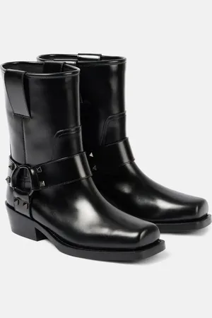 VALENTINO GARAVANI Stivali biker Rockstud in pelle