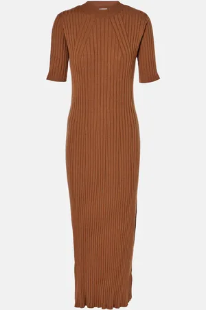 Varley Abito midi Maeve in maglia a coste