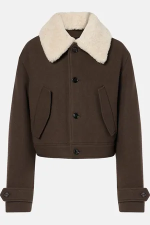 Ami Giacca in lana vergine con shearling