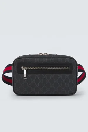 Gucci Marsupio Web Stripe GG in canvas con pelle