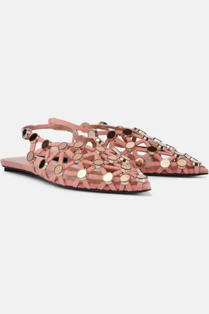 The Attico Ballerine slingback in suede