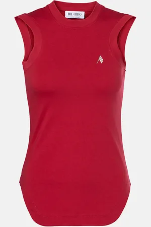 The Attico Tank top Reese in jersey di cotone